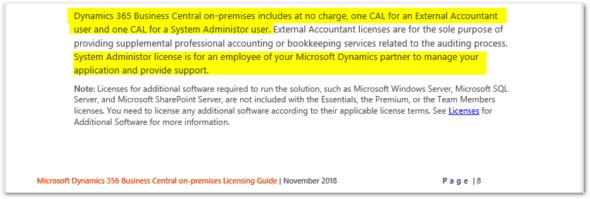 microsoft dynamics nav 2018 licensing guide